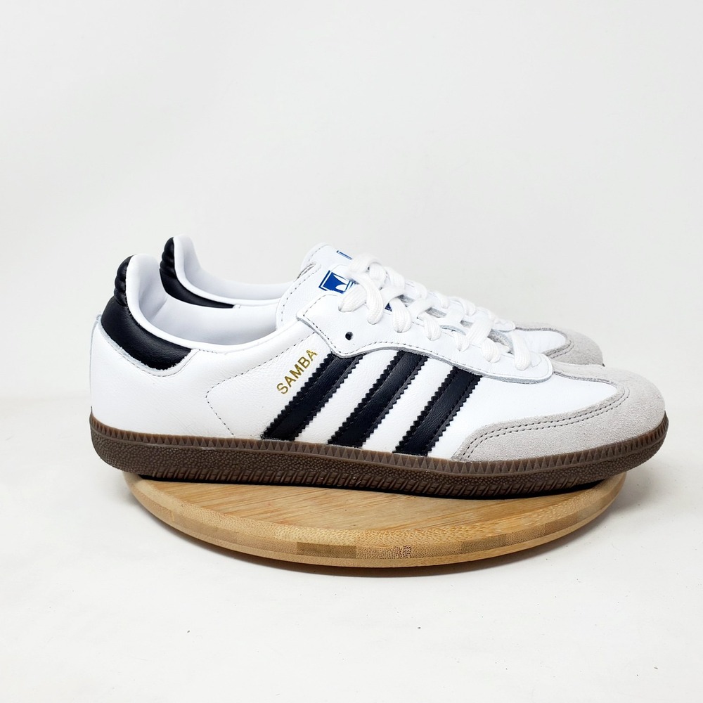 Adidas Samba OG Shoes Womens 7.5 White Black Gum Soccer Low Turf Indoor Sneaker